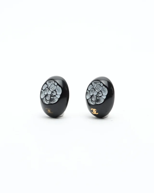 Chanel Coco Mark Camellia Clip-on Earrings from A Retro Tale, photo 3 of 5