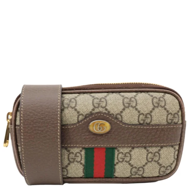 Gucci Web Ophidia GG Supreme Canvas Belt Bag Beige 519308 in Beige Canvas from Dallas Designer Handbags