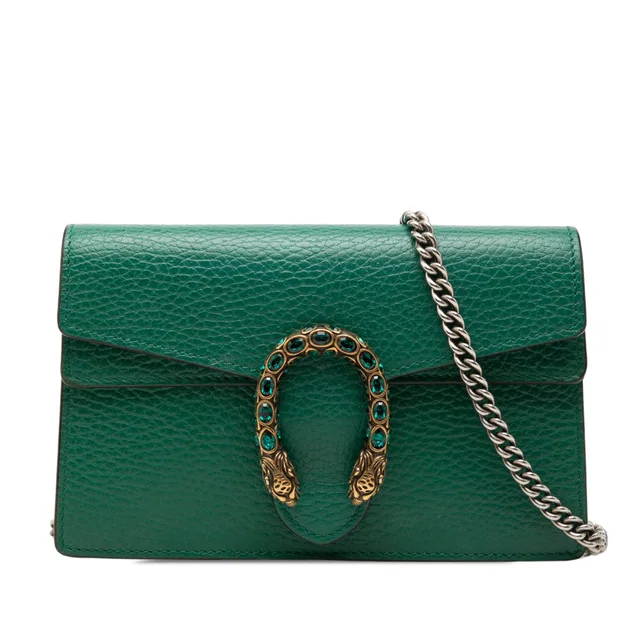 Green Gucci Mini Calfskin Dionysus Crossbody in Green Calfskin from Designer Revival
