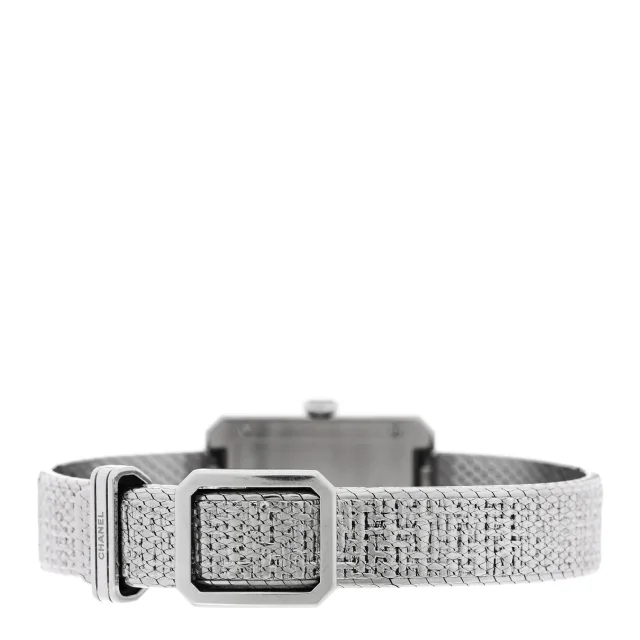 Chanel Stainless Steel Diamond Bezel 21mm Boy-Friend Tweed Quartz Watch Black in Black Tweed from FASHIONPHILE, photo 3 of 4