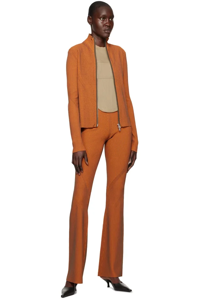 Dion Lee Orange Angled Trousers, photo 4 of 4 from SSENSE