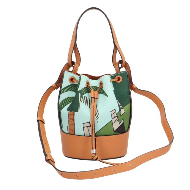 Loewe Paulazui Visa Collection Bal Smo le Anagram Shoulder Bag Canvas Blue in Blue Canvas from The Reluxe