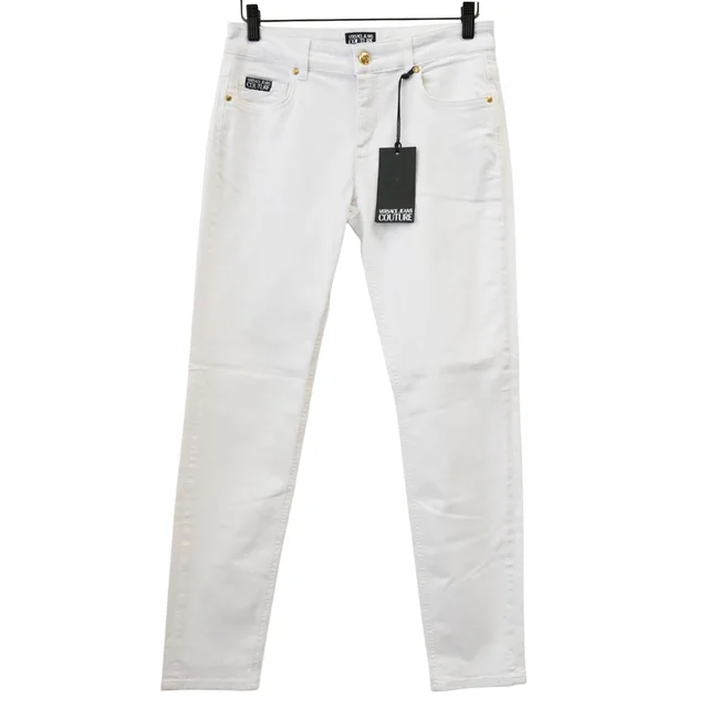 Versace White Denim Skinny Jeans in White Denim from Clotheshorse Anonymous