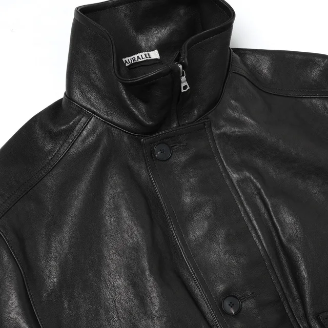 Auralee Long-sleeve leather jacket, photo 6 of 9 from SENSER