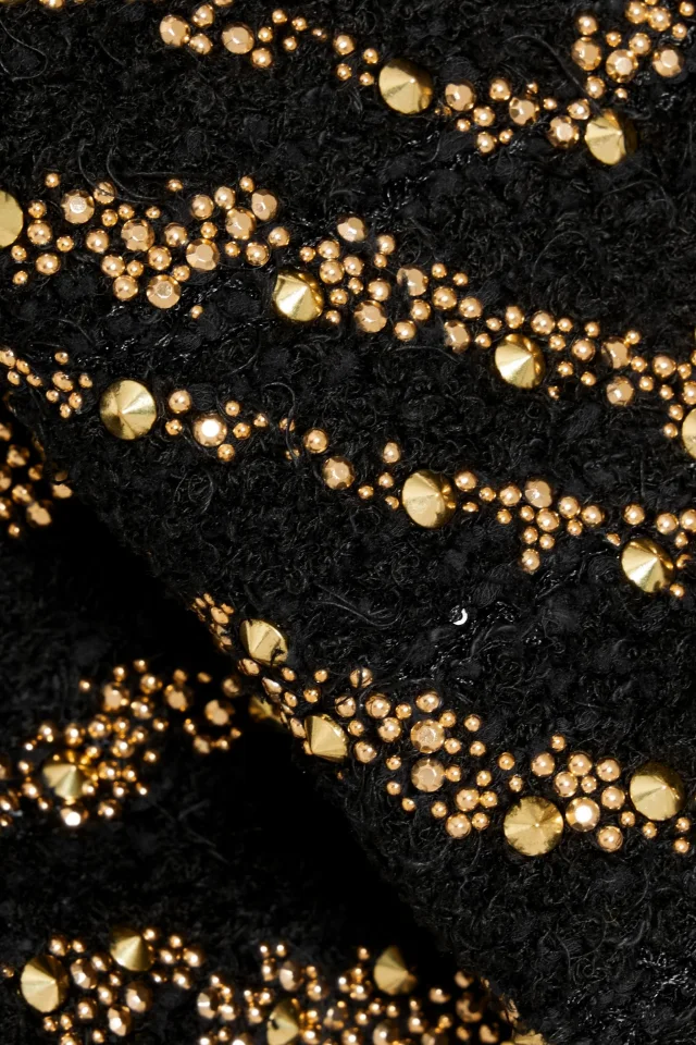 Balmain Studded Bouclé-Tweed Cropped Top, photo 8 of 8 from THE OUTNET