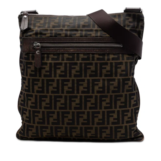 Brown Fendi Zucca Canvas Crossbody in Brown Canvas from Designer Revival