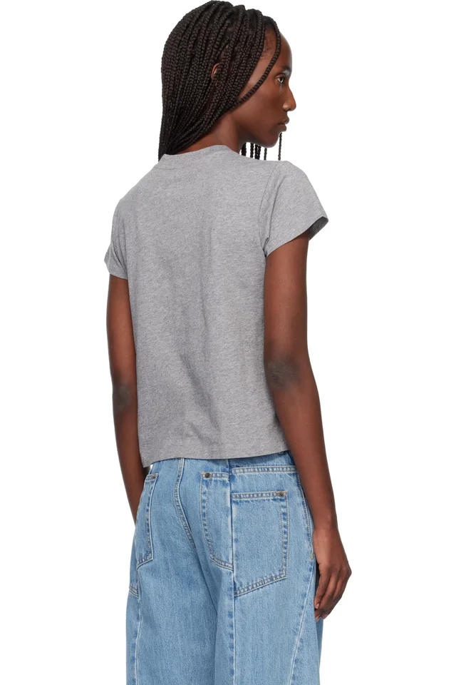 MM6 Maison Margiela Gray Numeric Cotton T-shirt, photo 3 of 4 from SSENSE