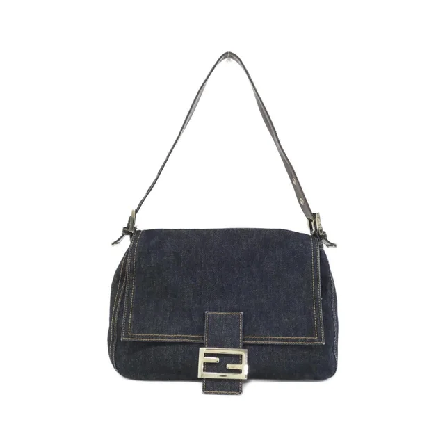 Fendi Vintage Mamma Baguette Shoulder Bag in Denim from The Reluxe