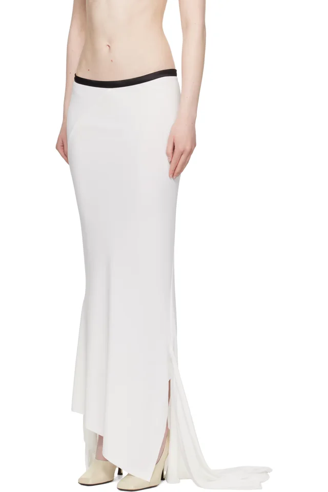 AARON ESH SSENSE Exclusive Bridal Capsule Asymmetric Fish Tail Maxi Skirt, photo 4 of 5 from SSENSE