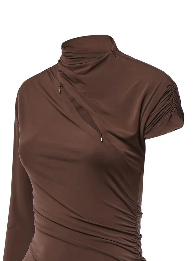 Pinko Asymmetric Draped Bodysuit Top, photo 3 of 3 from SENSER