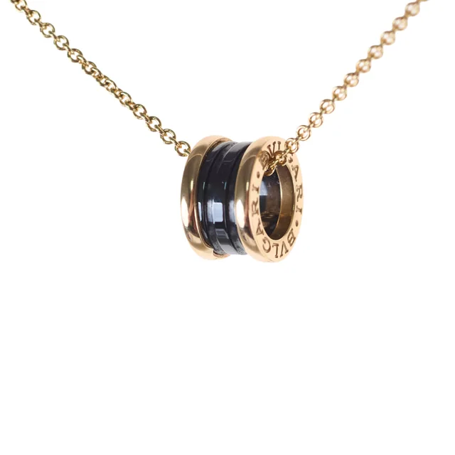 Bvlgari B. Zero1 Onyx Rose Gold Ceramic Necklace in Pink Ceramic from The Purse Affair