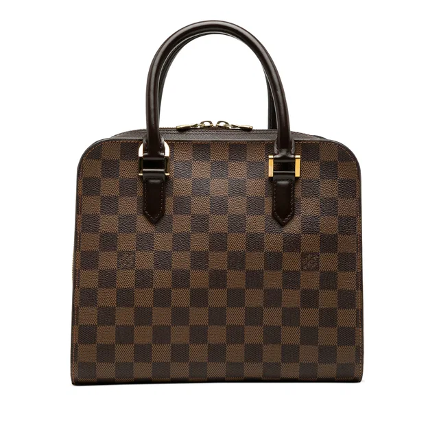 Brown Louis Vuitton Damier Ebene Triana Handbag in Brown Canvas from Designer Revival