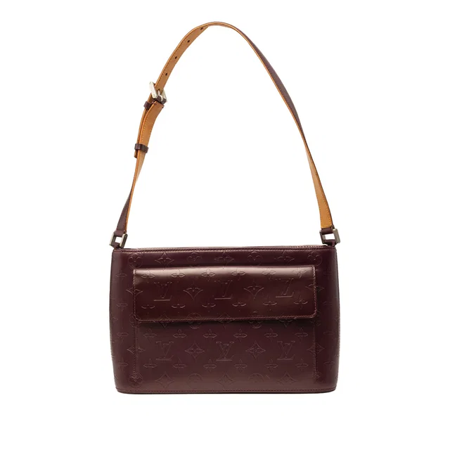 Red Louis Vuitton Monogram Mat Alston Shoulder Bag in Red Leather from Designer Revival