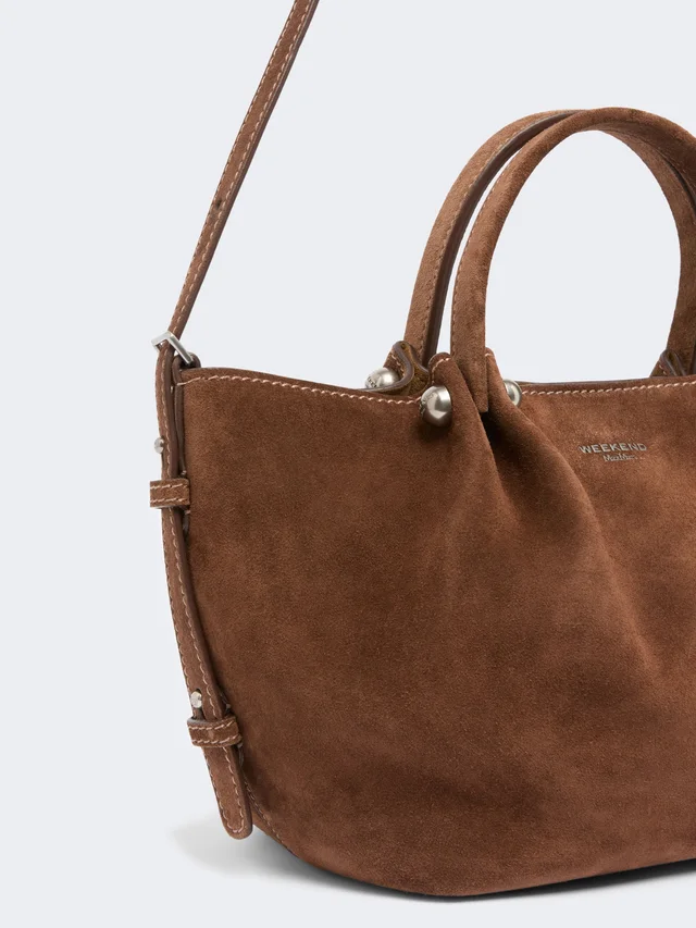 Weekend Max Mara Small suede tote bag, photo 5 of 6 from SENSER