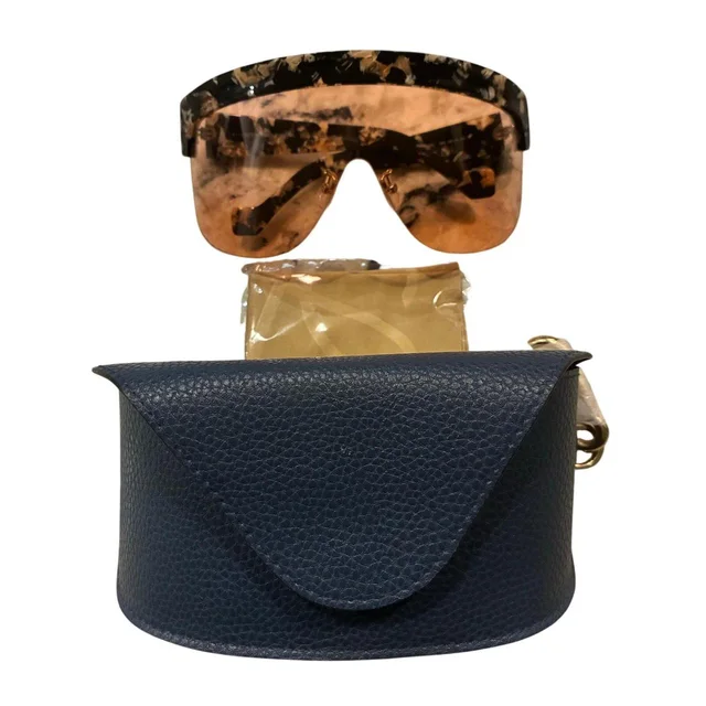 Loewe Women's Sunglasses - Pink/Brown in brown|pink|red from Depop, photo 2 of 7