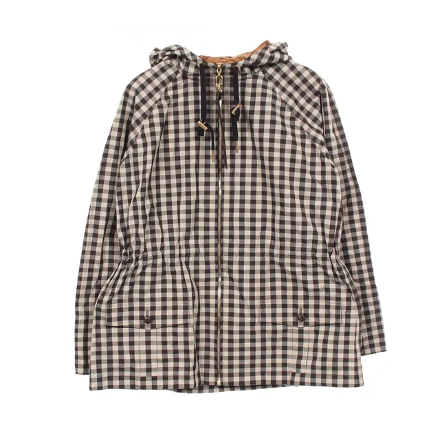 Louis Vuitton Nylon Jacket Monogram Gingham Check Hooded in Nylon from The Reluxe