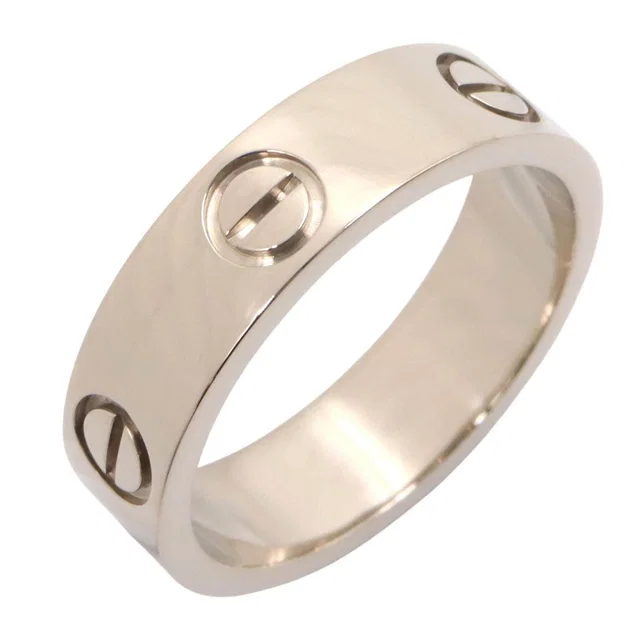 Cartier Love Au750 White Gold Ring Size 15 in White from LuxUness