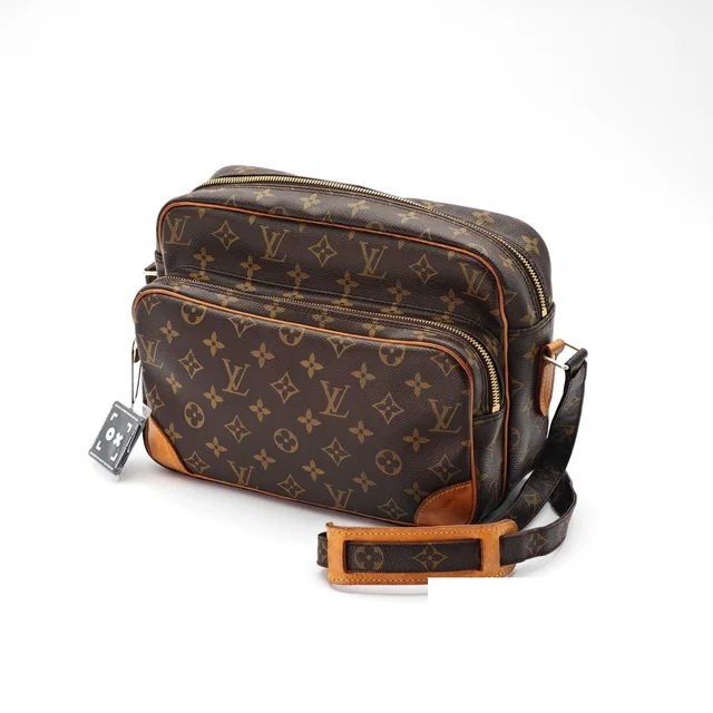 Louis Vuitton Nile Shoulder Bag Small Brown in Brown Coated canvas from The Reluxe