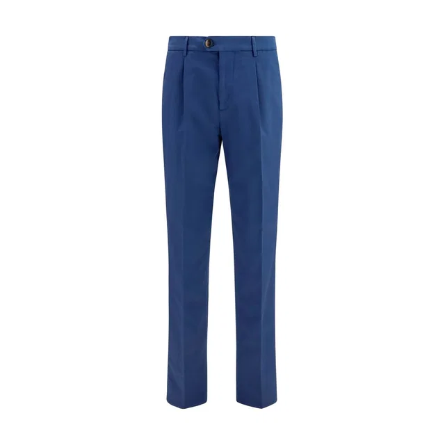 Brunello Cucinelli Blue Cotton Chino Pants in Blue from HEWI