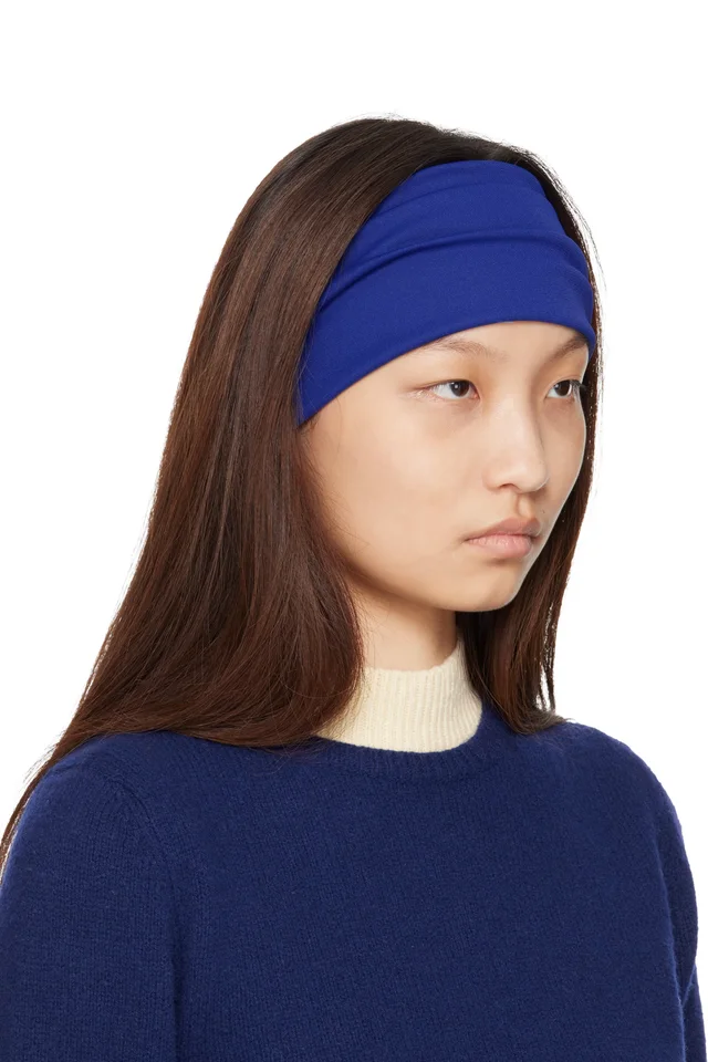 Lanvin Blue Grosgrain Headband, photo 2 of 3 from SSENSE