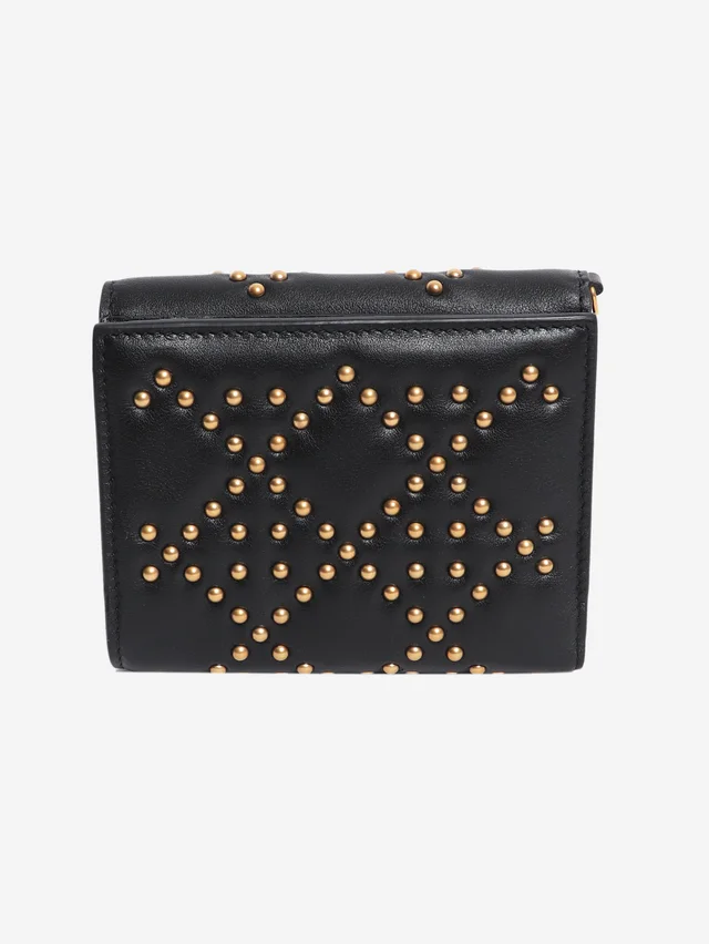 Black Lady Dior studded wallet in Black Leather from Sign of the Times, photo 2 of 2