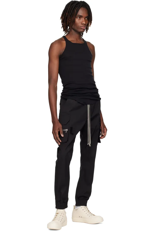 Rick Owens Black Temple Mastodon Cargo Pants, photo 4 of 4 from SSENSE