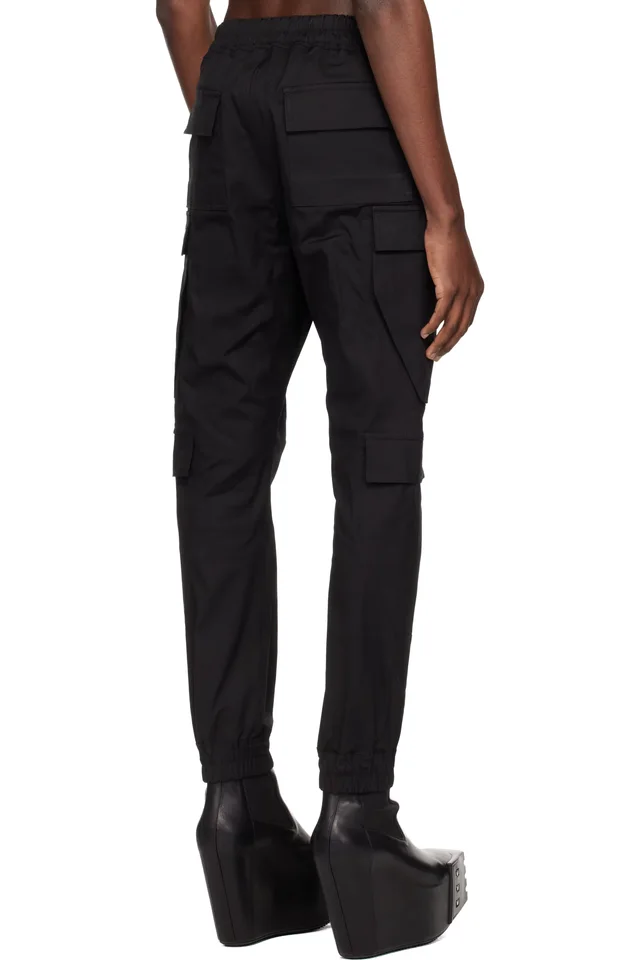 Rick Owens Black Temple Mastodon Megacargo Pants, photo 3 of 4 from SSENSE
