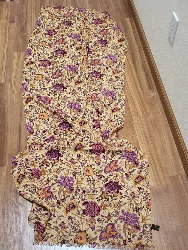 Loro Piana Cream Scarf in purple Silk from Poshmark