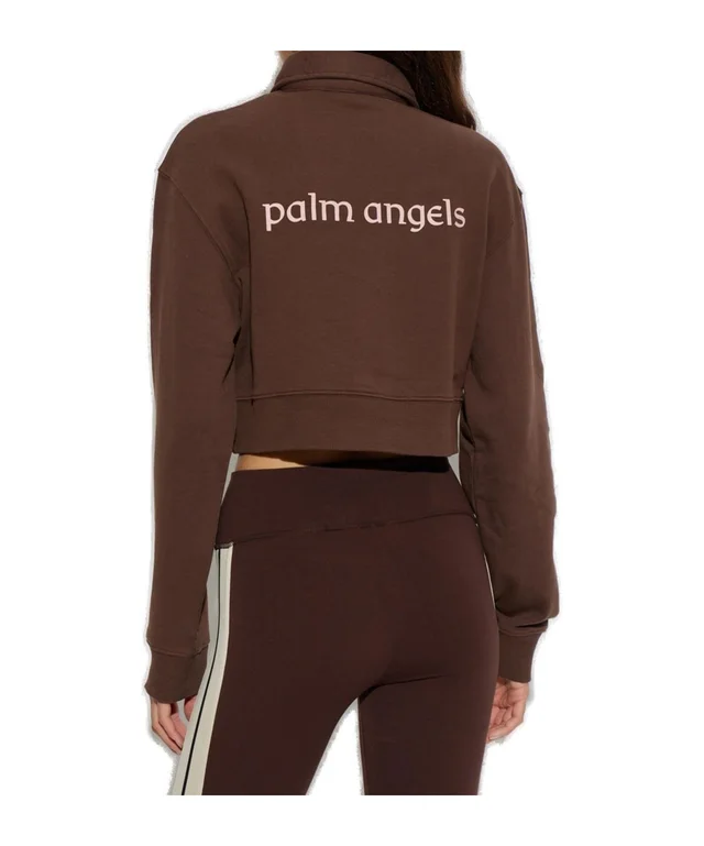 Palm Angels Cropped Half-Zip Polo Sweatshirt, photo 3 of 5 from SENSER