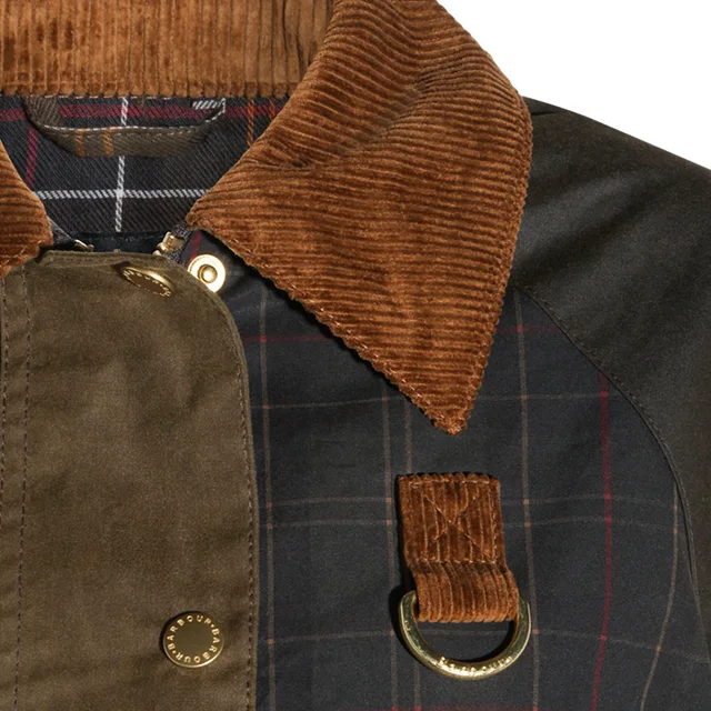 Barbour Cropped wax‑jacket with corduroy trim, photo 6 of 8 from SENSER