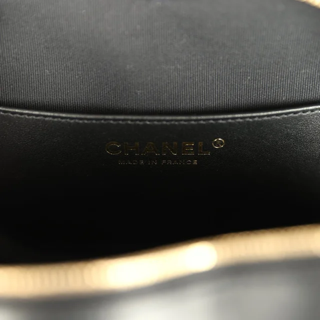 Chanel CC In Love Large Heart Bag in Black Lambskin from Madison Avenue Couture, photo 9 of 9