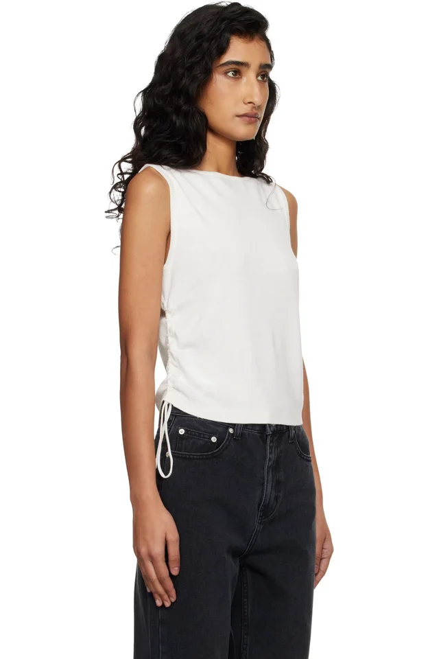 Dunst Off-White Layering Knit Tank Top, photo 2 of 4 from SSENSE