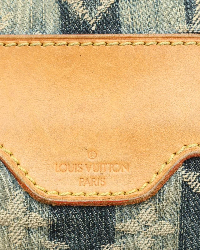 Louis Vuitton Monogram Porte Epaule Raye MM Bag in Denim from A Retro Tale, photo 9 of 13