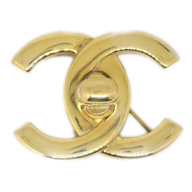 Chanel 1997 Turnlock Brooch Pin Large from AMORE Vintage Tokyo