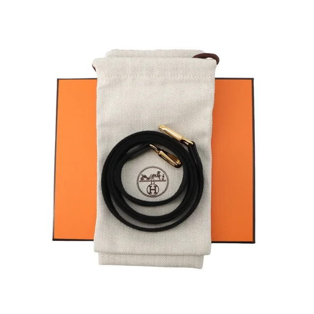 Hermès Evelyne Long Black Taurillon Clemence Size TPM in Black Clemence leather from GALLERY RARE, photo 7 of 7