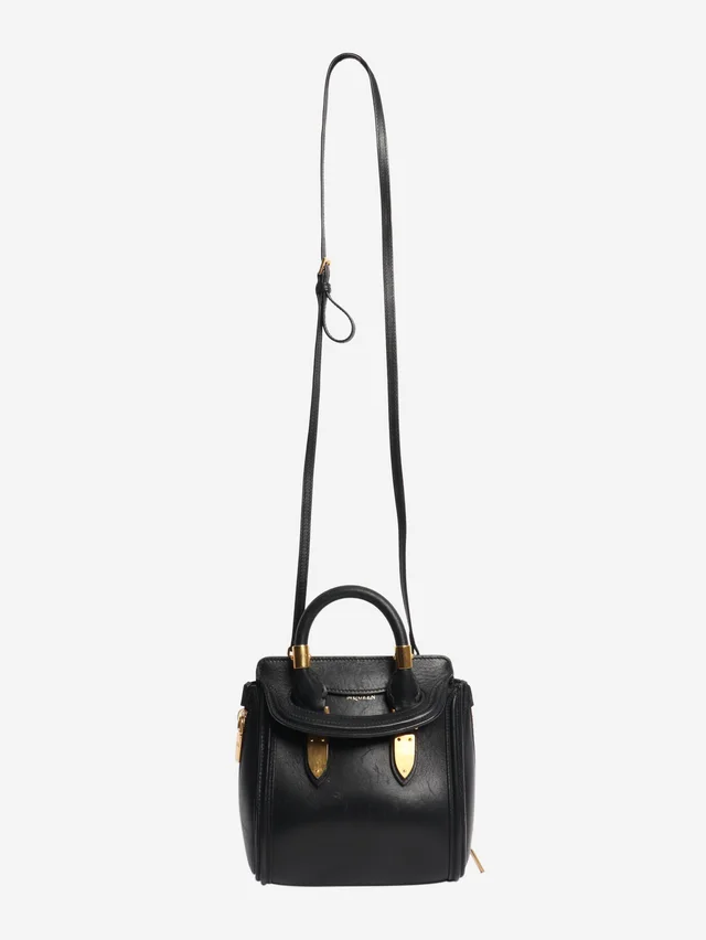 Alexander McQueen Black leather crossbody bag in Black Leather from Sign of the Times, photo 2 of 2