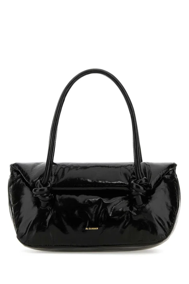 Jil Sander Quilted Napa Leather Shoulder Bag — Black in Black Leather from HEWI