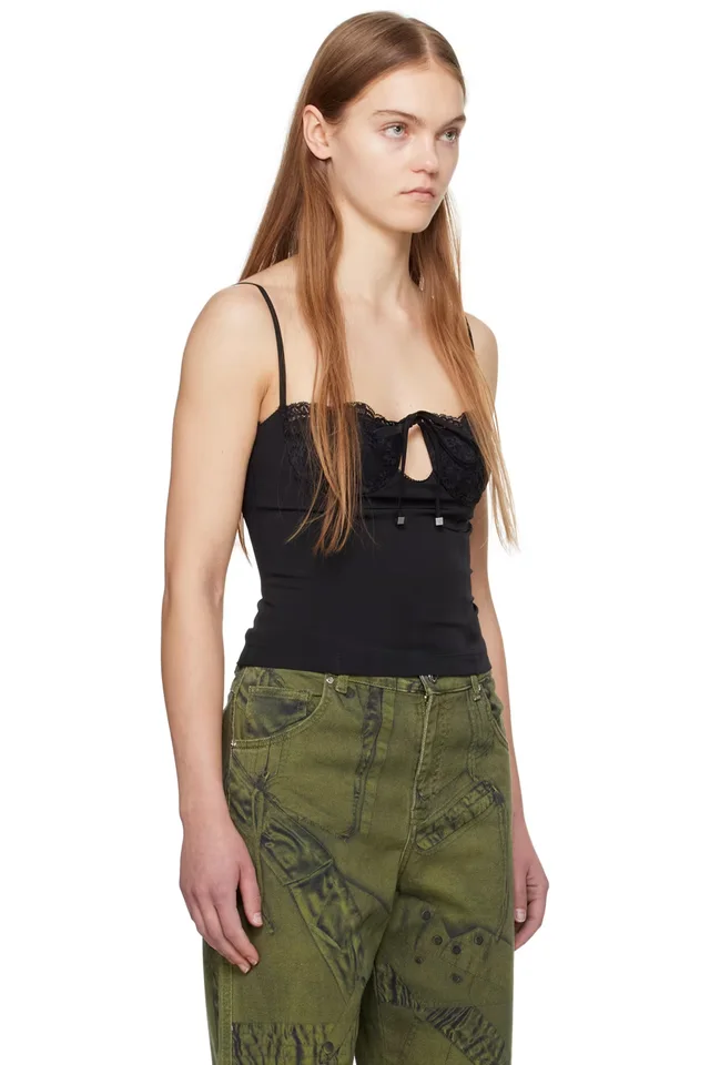 Blumarine Black Paneled Camisole, photo 2 of 4 from SSENSE