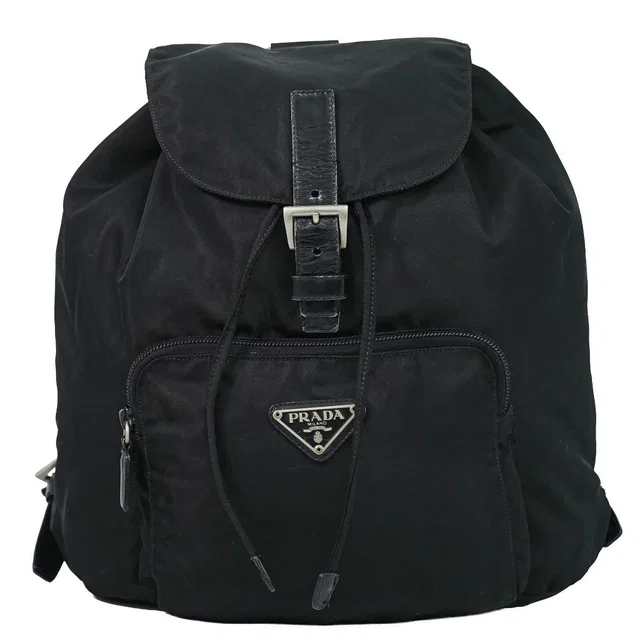Prada Nylon Backpack Black in Black Nylon from The Reluxe