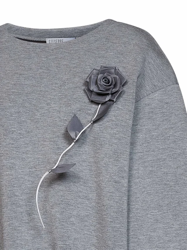 Giuseppe Di Morabito 3D Rose Detail Sweatshirt, photo 3 of 3 from SENSER