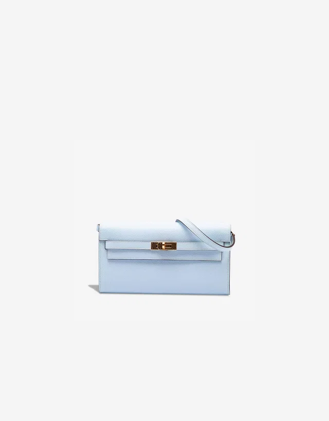 Hermès Kelly To Go Epsom Bleu Brume in Blue Epsom leather from SACLÀB