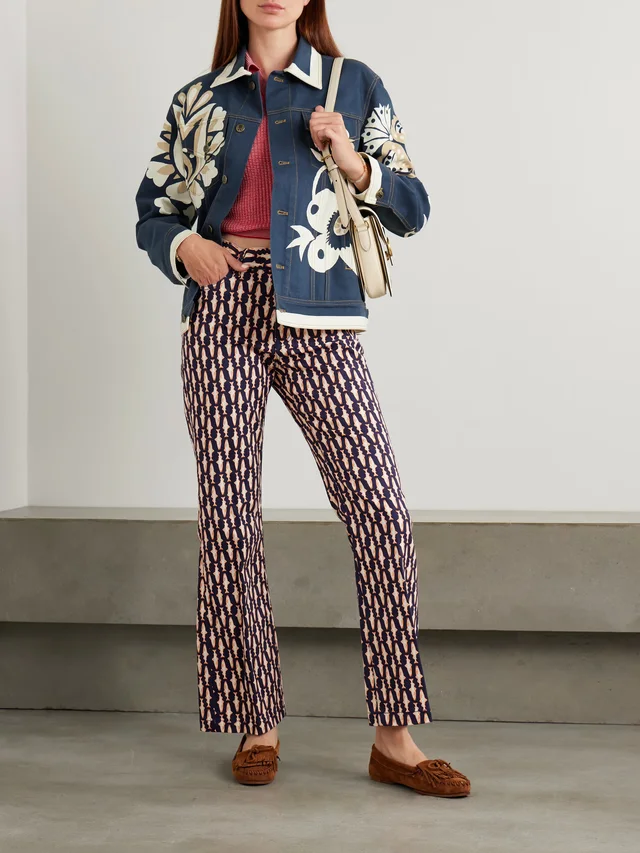 LA DOUBLEJ JJ floral-print denim jacket in Blue, photo 2 of 2 from NET-A-PORTER (Canada)