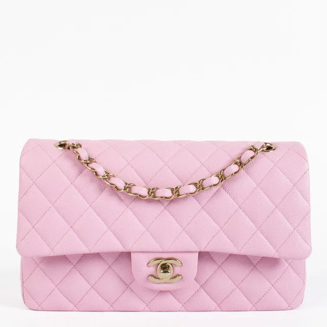Chanel Pink Caviar Medium Classic 11.12 Bag in Pink Caviar leather from Labellov