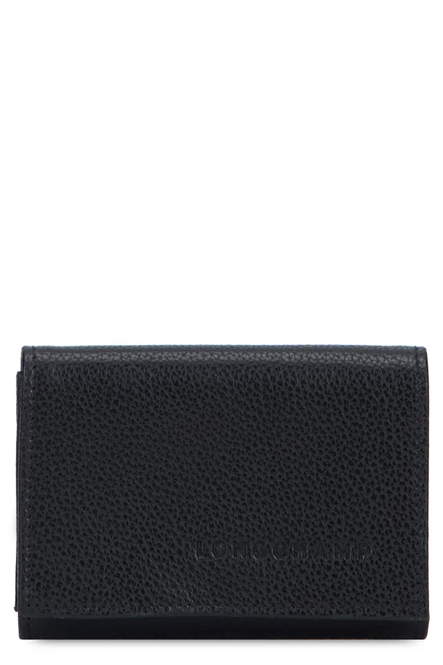 Longchamp Leather Wallet — Black in Black Leather from HEWI