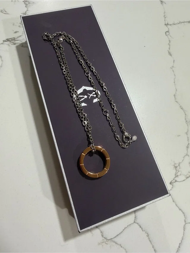 Charriol Silver Chain Necklace With Gold Circular Ring Pendant in gray|silver|gold from Poshmark