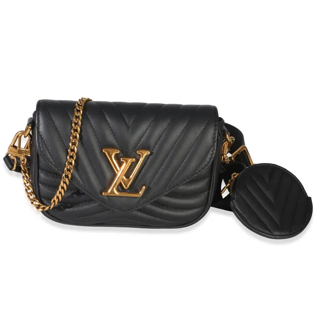 Louis Vuitton Black Calfskin New Wave Multi Pochette in Black Calfskin from myGemma