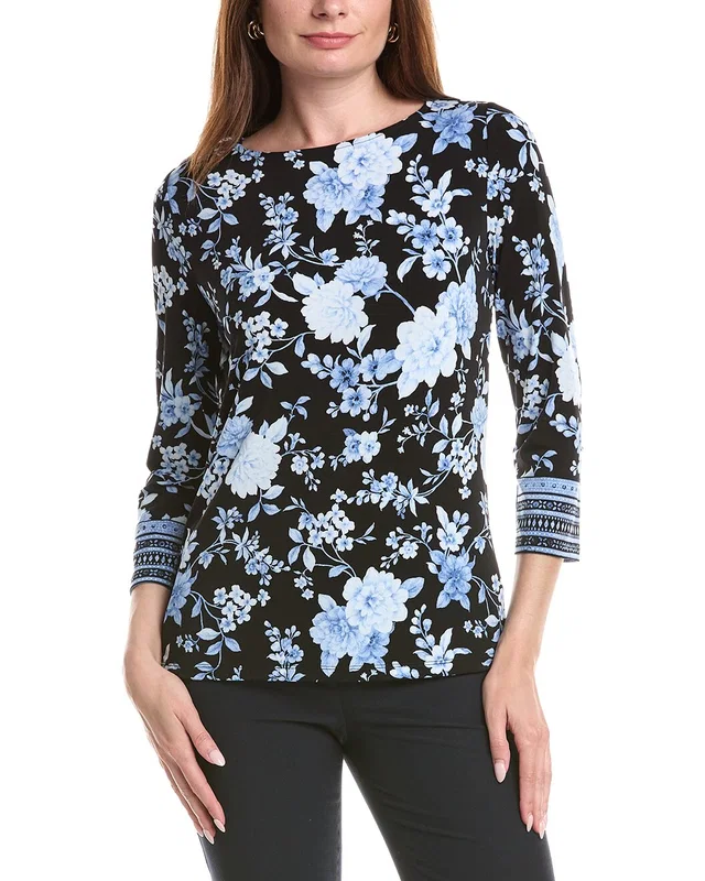 Anne Klein Banded Boatneck Top, image 1 of 1 from Rue La La