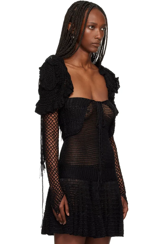 Judy Turner Black Scylla Shrug Top, photo 2 of 2 from SSENSE