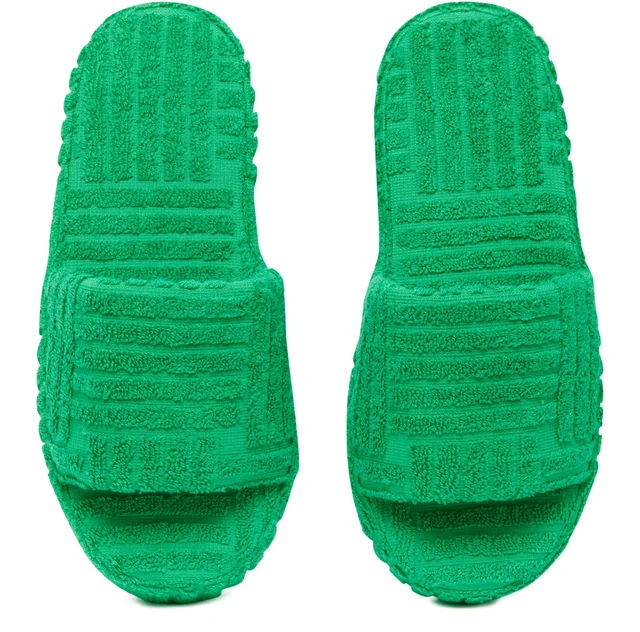 BOTTEGA VENETA Resort Sponge sandals in Green 100% cotton, photo 4 of 6 from 24S (Canada)
