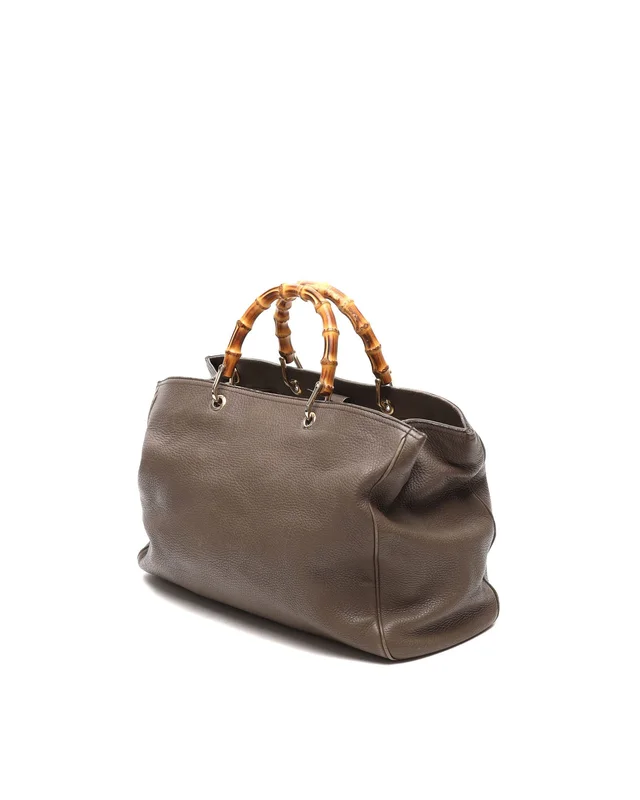 Gucci Large Bamboo Shopper Tote Bag in Caviar leather from A Retro Tale, photo 3 of 11